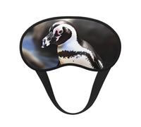 African Penguin Sleep Mask for Side Sleepers: Blackout Eye Masks for Sleeping - Soft Breathable Soft Eye Shade Cover for Travel - Adjustable Night Blindfold for Men Women Gifts