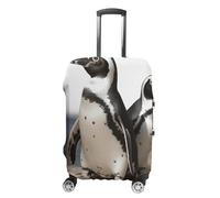 African Penguin Suitcase Covers Luggage Protector - Travel Elastic Baggage Case Protective, Washable Anti-scratch Large Suit Case Cover for Suitcases Fits 19-32 Inch Luggages, white, M, Flower and