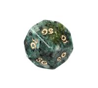 African Pine Gemstone Dice - Hand-Carved D4 D6 D8 D10 D12 D20 Percentile or 7PCS Polyhedral Set for DND & RPG Games(D00Face)
