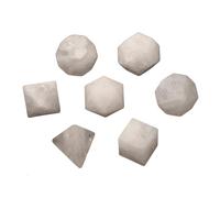 African Pine Gemstone Dice - Hand-Carved D4 D6 D8 D10 D12 D20 Percentile or 7PCS Polyhedral Set for DND & RPG Games(Sevensuits)