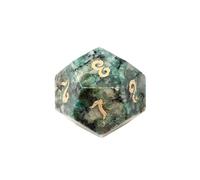 African Pine Gemstone Dice - Hand-Carved D4 D6 D8 D10 D12 D20 Percentile or 7PCS Polyhedral Set for DND & RPG Games(D12Face)