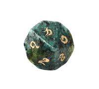 African Pine Gemstone Dice - Hand-Carved D4 D6 D8 D10 D12 D20 Percentile or 7PCS Polyhedral Set for DND & RPG Games(D10Face)