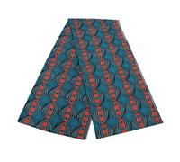 African Polyester Wax Prints Fabric, 6 Yards African Polyester Wax Prints Fabric African Polyester Fabric Various Colorful Patterns Geometric Pattern Polyester Farbic for DIY