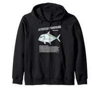 African Pompano Florida and Texas Trophy Fish Ocean Fishing Zip Hoodie
