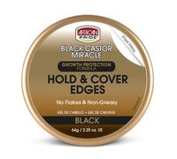 African Pride Black Castor Miracle Black Hold & Cover Edge Gel - growth protection formula 64g