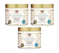 African Pride Coconut and Baobab Oil Leave-In Cream, 15 oz, Pack of 3