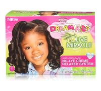 African Pride Dream Kids Olive Miracle No Lye Creme Relaxer System 4 Touch Up Application Childrens Regular