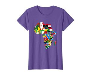 African Pride - Ethnic Map of Africa with Flags T-Shirt