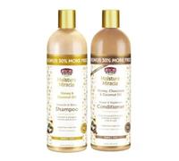 African Pride Moisture Miracle Honey & Coconut Oil Shampoo & Conditioner Family Bundle 16 oz