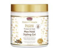 African Pride Moisture Miracle Max Hold Styling Gel with Black Castor Oil and Jojoba Oil, 18 ml (Pack of 2)