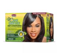 African Pride Olive Miracle AntiBreakage Deep Conditioning Regular NoLye Relaxer 1 Application Kit / Regular