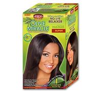 African Pride Olive Miracle Deep Conditioning No-lye Relaxer Kit, Super
