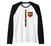 African Print Dashiki Kente Art Men Boys Black History Month Raglan Baseball Tee