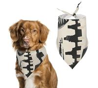 African Print Design Dog Bandanas for Feeding Grooming, Triangle Pet Bibs for Cats & Dogs Washable Fashion Pets Scarf for Party Travel 27.6 X 11.8 Inch