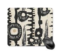 African Print Design Mouse Pad Square Laptop Mouse Mat Cute Computer Mousepad Keyboard Pad Non-Slip Desk Pads for Gaming Office Work Home 25 * 30cm