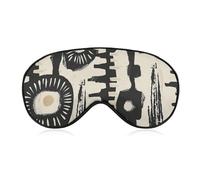 African Print Design Sleep Mask for Women Men, Soft Eye Mask with Adjustable Strap for Sleeping, Light Blocking Travel Blindfold for Nap Comfortable Eye Cover for Home Office