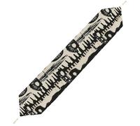 African Print Design Table Runner for Dining Table, Short Plush Runners Washable & Durable Tablerunner Modern Home Decor for Wedding, Kitchen, Holiday 229*33cm