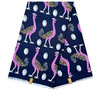 African Print Fabric, 6 Yards, Polycotton Ankara Wax Print for Dressmaking, Crafts, Quilts, Sewing, 6 Yards Piece (5.4m Long x 1.2m Wide)