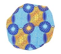 African Print Polyester Bonnet for Women Sleeping Hair Care at Night | Double-layer Smooth Fabric, Smooth Material, Protects Hairstyles and Pillowcases during Beauty Routines or Housework