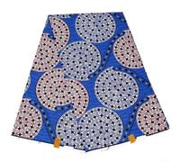 African Printed Fabric with Bold Designs Ideal for Wedding Dresses and Various Creative Sewing Projects (FP6555)