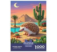 African Pygmy Hedgehog 1000 Pieces Premium Jigsaw for Adults Cool Collage Effect, Home Decoration, Educational, Challenging 70x50cm/1000pcs