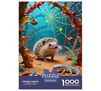 African Pygmy Hedgehog 1000 Pieces Premium Jigsaw for Adults Gifts Cool Collage Effect, Fun Details, Educational, Challenging Puzzle Games 70x50cm/1000pcs