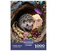 African Pygmy Hedgehog Jigsaw Puzzles Puzzle for Adults Kids. 1000 Piece Great Gifts Challenge Toy Educational Game Home Decoration for Adults& Kids Age 14 Years Up 38x26cm/1000pcs
