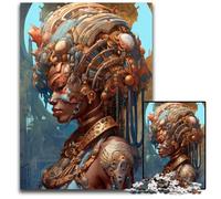 African Queen 1000Pc Adults Jigsaw Puzzle Jigsaw Puzzles Challenging DIY Brain Teaser Perfect Family Game Or Decorative Gift 1000 PCS(75x50cm)