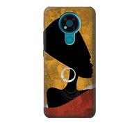African Queen Nefertiti Silhouette Case Cover For Nokia 3.4