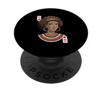 African Queen Tshirt Card Melanin Black Pride BLM Juneteenth PopSockets Adhesive PopGrip