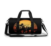 African Rhinoceros Vintage Gym Bag Travel Duffel for Men Women