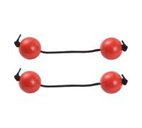 African Rhythms Aslatua Shakers Kashaka Instrument 2 Pcs Hand Percussion Musical Instruments with Strong Delicate Sound Adjustable Rope for Party Stage Performance Red Blue Black (Red)