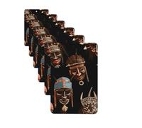 African Ritual Ethnic Tribal Car Air Fresheners 6 Pcs Rectangle Hanging Car Air Freshener Fragrance Scented Cards Auto Mirror Pendant Tablets