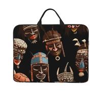 African Ritual Ethnic Tribal Laptop Case 14 Inch Laptop Sleeve Computer Carrying Bag Shockproof Protective Notebook Case Portable Laptop Bag Waterproof Briefcase Bag for Men Women