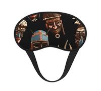African Ritual Ethnic Tribal Sleep Mask for Men Women Night Blindfold: Blackout Eye Masks for Sleep, Breathable Soft Sleeping Mask for Side Sleepers - Zero Pressure Eye Cover Shade for Travel