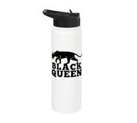 African Royalty with Crown Black Queen Stainless Steel Insulated Water Bottle