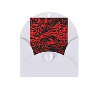 African Rune Printed Patterns Print Blank Greeting Cards, Love Buttons, Pearl Paper Envelopes Suitable For Various Occasions - Anniversary Cards, Thank You Cards, Holiday Cards, Wedding Cards