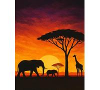 African Safari Graph Notebook (8.5 x 11 Inches): Wildlife themed squared paper notebook with 110 pages for school, journaling, planning, and everyday notes.