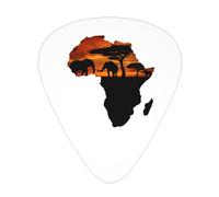African safari map Soundtrack Guitar Picks Bass Guitarist Plectrums Paddles for Playing Guitar 12 PCS