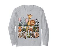 African Safari Squad Cute Animal Adventure Crew Long Sleeve T-Shirt