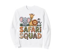 African Safari Squad Cute Animal Adventure Crew Sweatshirt