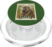 African Safari Stamp Baboon Tanzania Postage Vintage PopSockets PopGrip for MagSafe