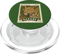 African Safari Stamp Leopard Botswana Postage Vintage PopSockets PopGrip for MagSafe