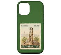 African Safari Stamp Meerkat Namibia Postage Vintage Case for iPhone 12/12 Pro