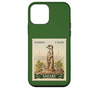 African Safari Stamp Meerkat Namibia Postage Vintage Case for iPhone 12 mini