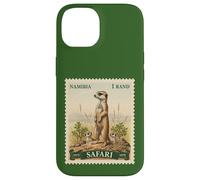 African Safari Stamp Meerkat Namibia Postage Vintage Case for iPhone 14