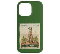 African Safari Stamp Meerkat Namibia Postage Vintage Case for iPhone 14 Pro Max