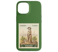 African Safari Stamp Meerkat Namibia Postage Vintage Case for iPhone 15