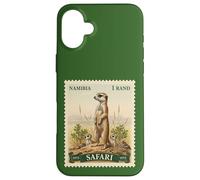 African Safari Stamp Meerkat Namibia Postage Vintage Case for iPhone 16 Plus