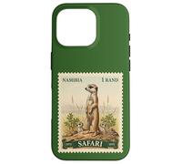 African Safari Stamp Meerkat Namibia Postage Vintage Case for iPhone 16 Pro